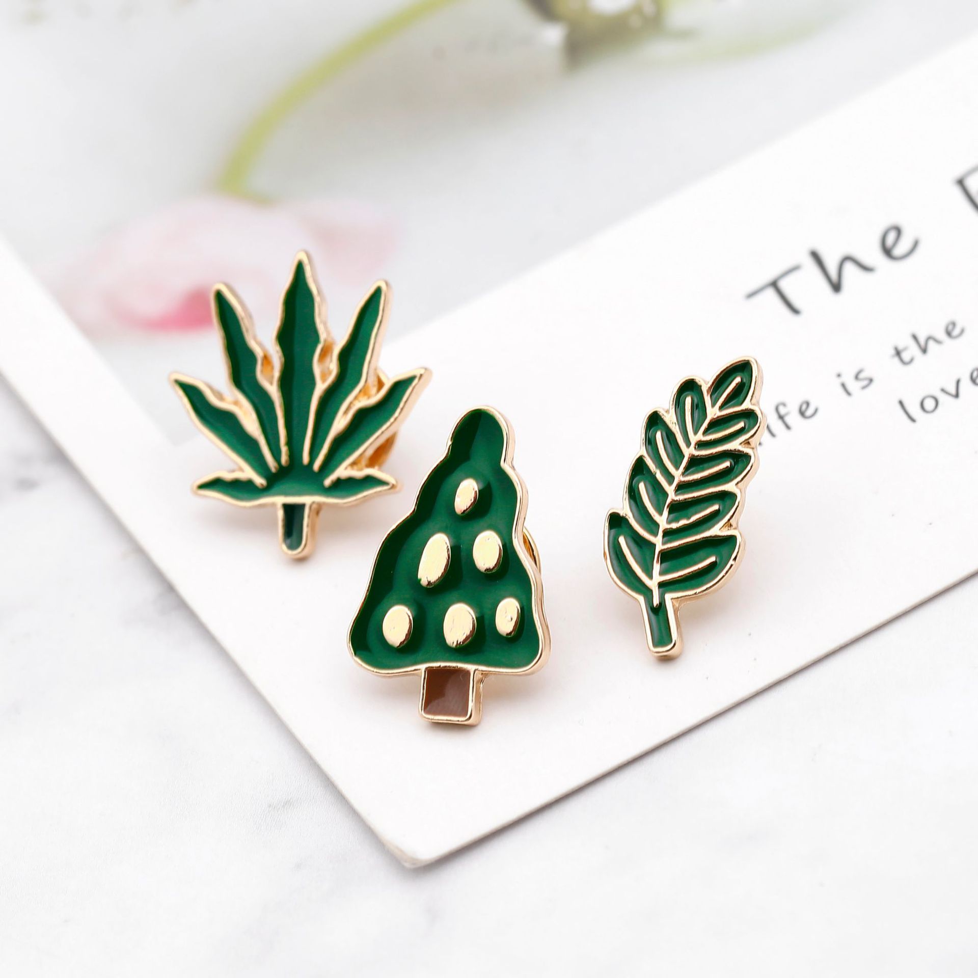 Women'S Accessories Clothing - Best selling Green Maple Leaf Metal