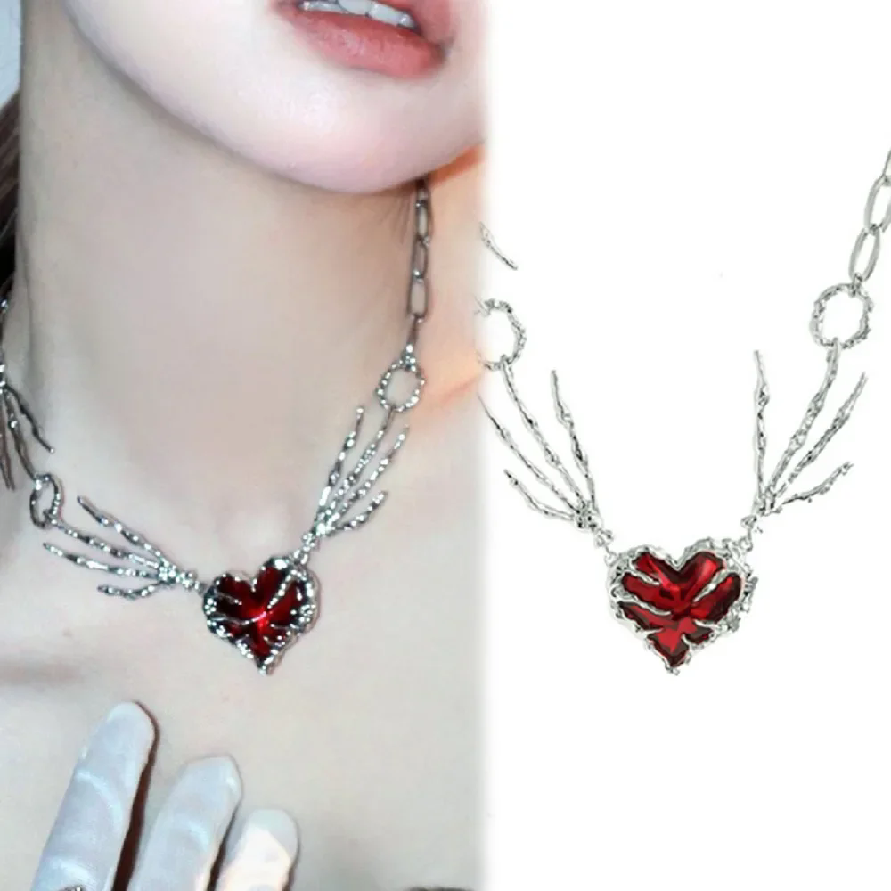 Cross Heart Red Stone Hand Bon - огляд і ціна Women'S Emo Accessories