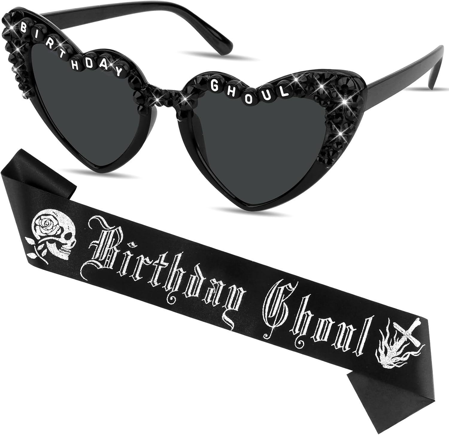 Goth Birthday Sash and Sunglas - огляд і ціна Women'S Emo Accessories