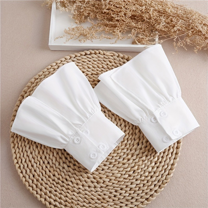 2pcs Ruffles Simple White Cuff - огляд і ціна Women'S Accessories Clothing