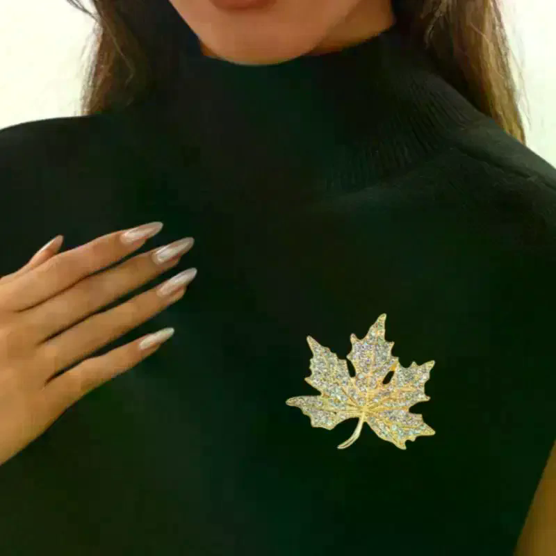 Exquisite Rhinestone Leaf Broo - огляд і ціна Women'S Accessories Clothing