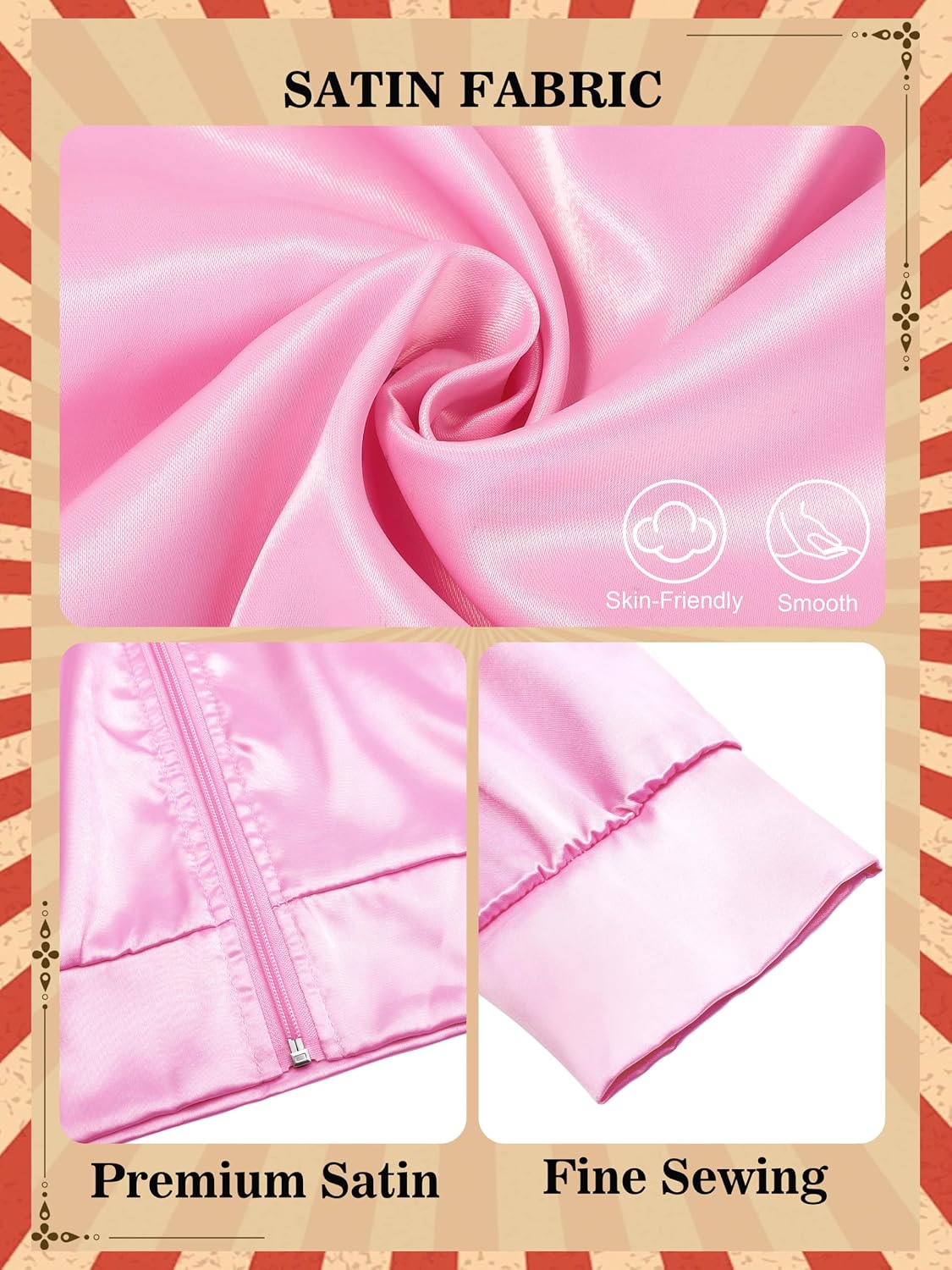1950s Pink Satin Jacket with N - огляд і ціна Women'S Accessories In The 1950S