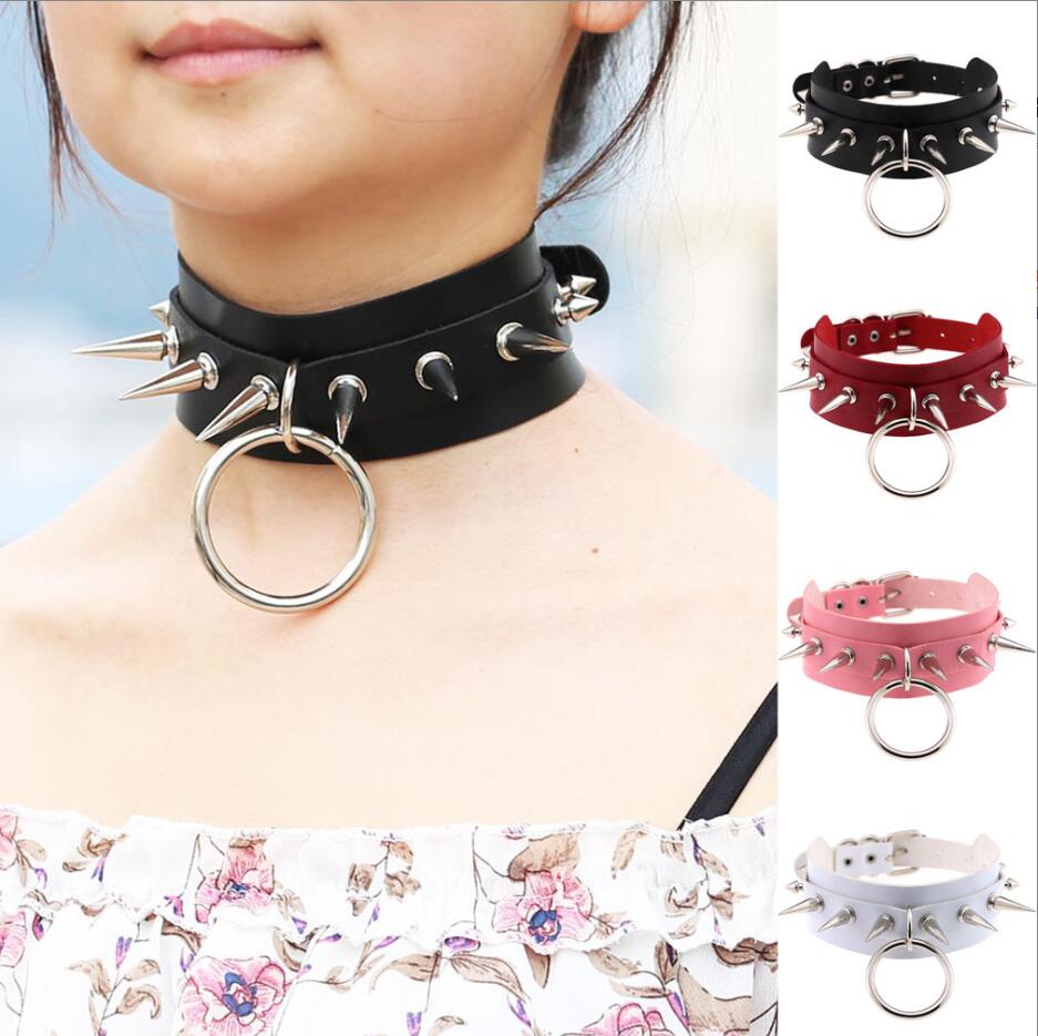 Long Spiked Choker Punk Collar - огляд і ціна Women'S Emo Accessories