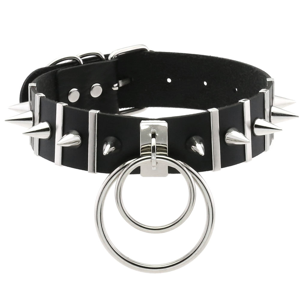 Big Spikes Choker Leather Coll - огляд і ціна Women'S Emo Accessories