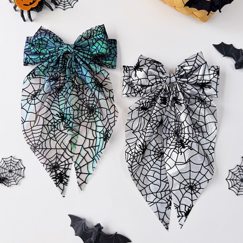 Halloween Spider Web Bow Hair  - огляд і ціна Women'S Emo Accessories